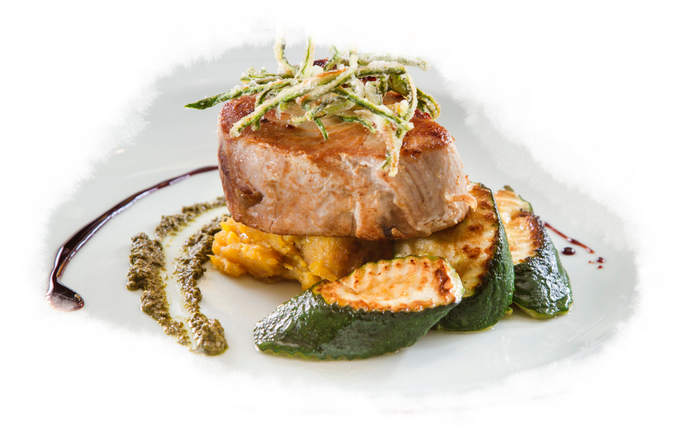 A fancy dinner dish ready to be served.